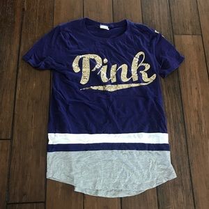 VS Pink t shirt with sequins